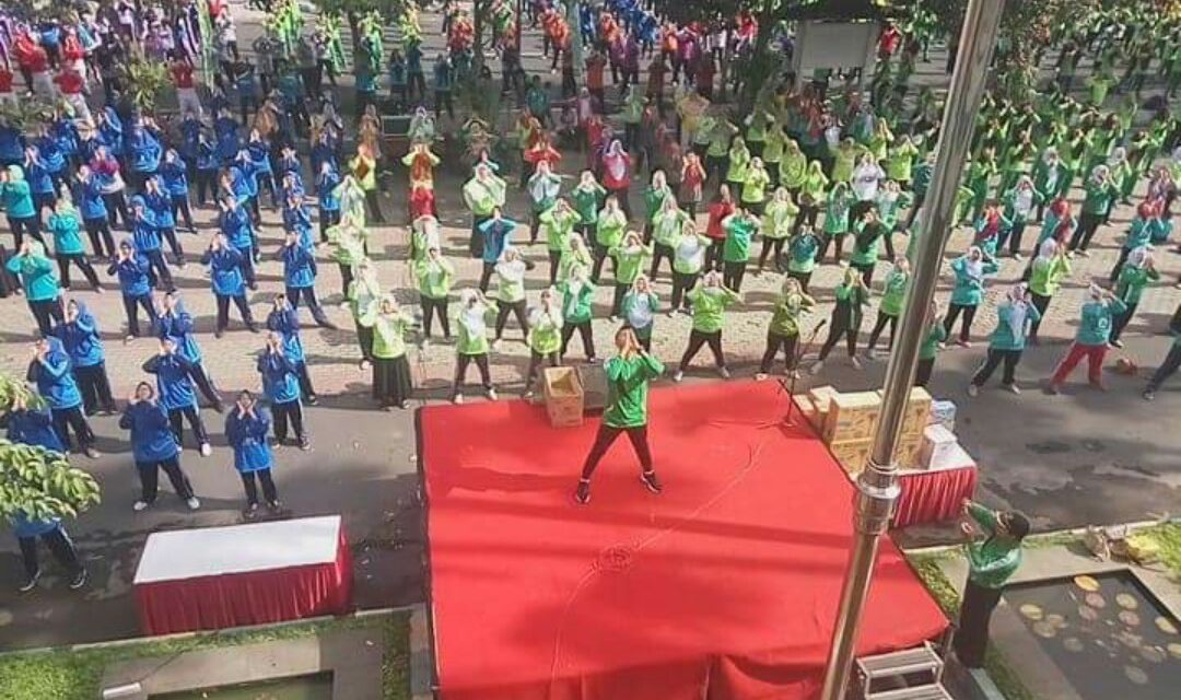 Senam Ala Guru dan Siswa Ma’arif NU