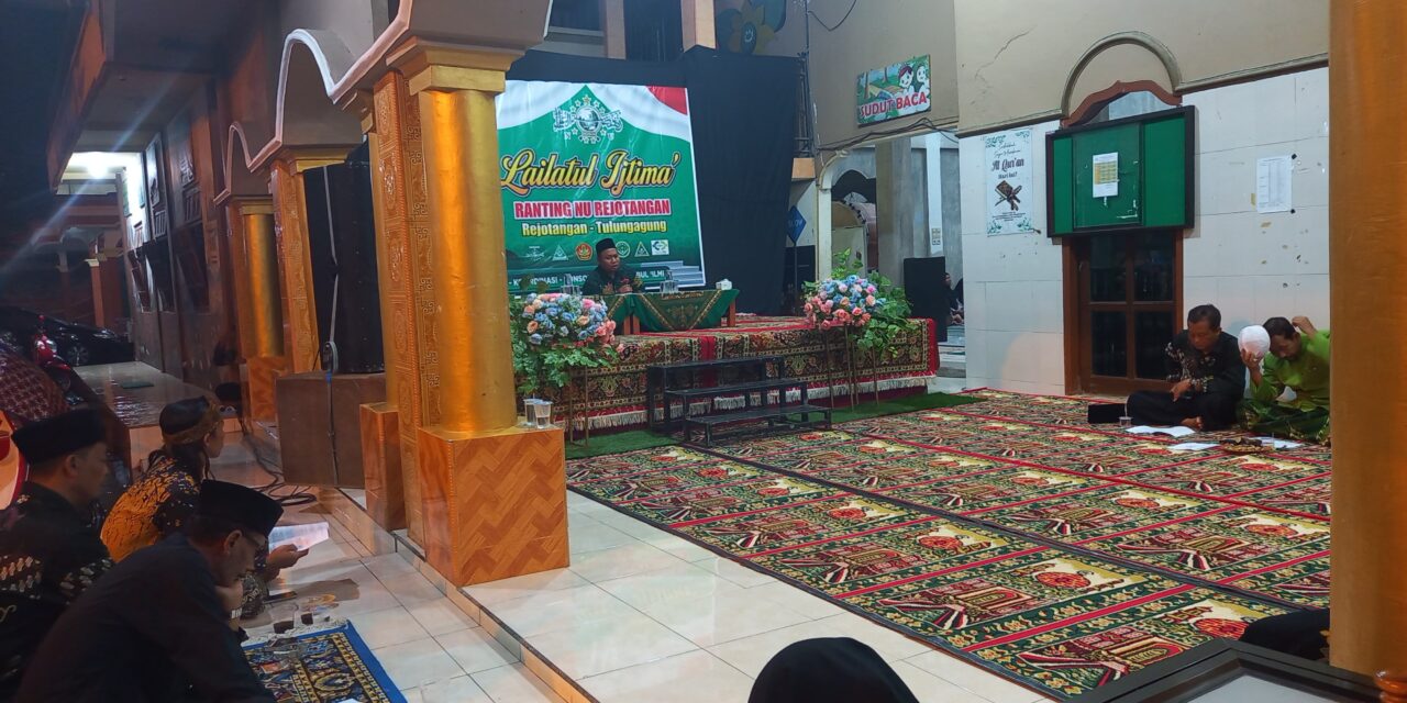 Lailatul Ijtima’ Ranting NU Rejotangan Kupas Tuntas Penyembelihan Hewan Kurban