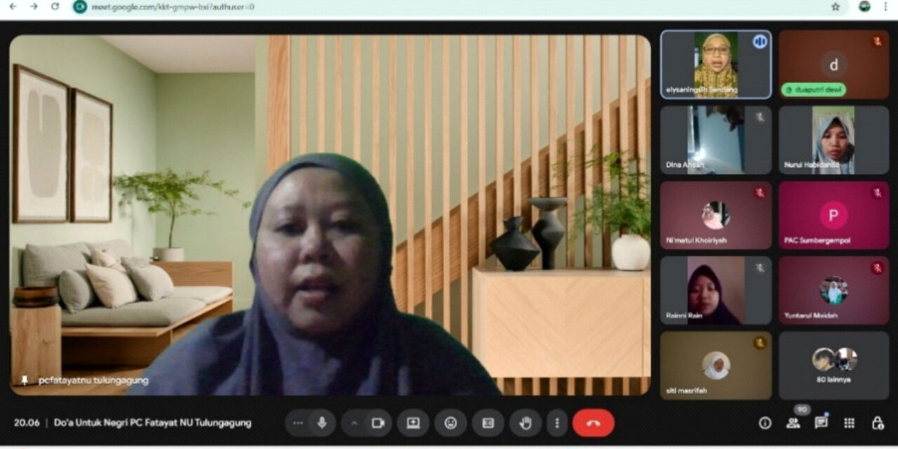 PC Fatayat NU Tulungagung Gelar Doa Bersama untuk Negeri, Serukan Damai dan Tolak Provokasi