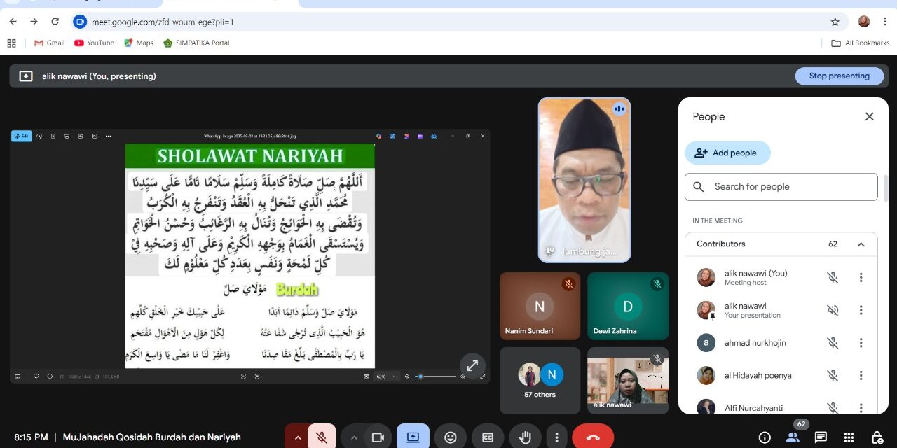 Fatayat NU Tulungagung Gelar Mujahadah Qasidah Burdah: Doa Bersama untuk Negeri Selama 7 Hari